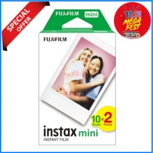 Fujifilm instax mini Film for Fujifilm Instant Camera (10x2 Packs 20 Sheets) - Color Film