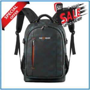 K&F Concept KF13.119 Lightweight Multifunctional Waterproof Professional Camera Backpack for Outdoor Photo and Video - Camouflage