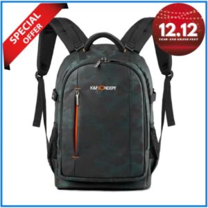 K&F Concept KF13.119 Lightweight Multifunctional Waterproof Professional Camera Backpack for Outdoor Photo and Video - Camouflage
