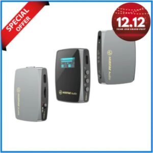 MOZA MIRFAK WE10 PRO 2.4G Dual-Channel Digital Compact Wireless Professional Lavalier Microphone - Black