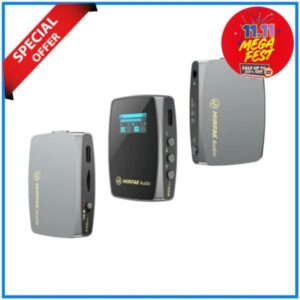 MOZA MIRFAK WE10 PRO 2.4G Dual-Channel Digital Compact Wireless Professional Lavalier Microphone - Black