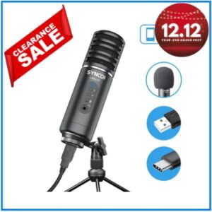 SYNCO CMic-V1 Desktop Large Diaphragm Professional Condenser USB Microphone - Black