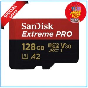 SanDisk 128GB 170MB/s Extreme PRO 4K UHD High-Speed UHS-I Micro SDXC Memory Card with Adapter