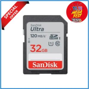 SanDisk 32GB 120MB/s ULTRA UHS-I SDHC Full HD Video Class 10 Professional Memory Card - Black