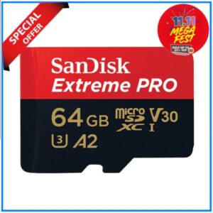 SanDisk 64GB 170MB/s Extreme PRO UHS-I 4K UHD High-Speed Micro SDXC Memory Card with Adapter