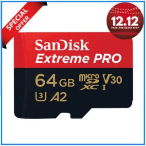 SanDisk 64GB 170MB/s Extreme PRO UHS-I 4K UHD High-Speed Micro SDXC Memory Card with Adapter