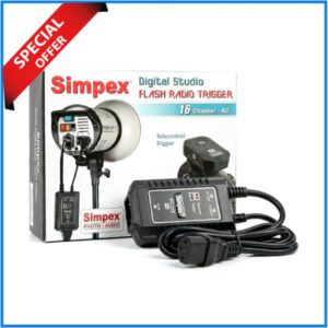 Simpex FC315 Digital Studio Flash Radio Trigger Set for Studio Strobe Light - Black