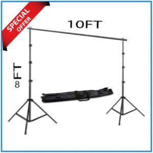 Ye Portable Adjustable Studio Background Stand Setup – Black