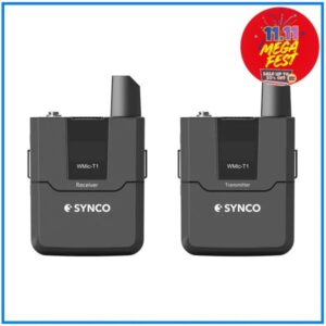 SYNCO Audio WMic-T1 Camera-Mount 16-Channel UHF Wireless Lavalier Microphone System - Black