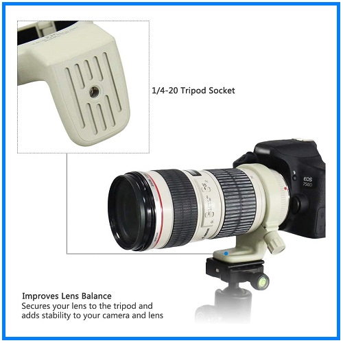 thumbnail image 2 of IShoot Metal Tripod Mount Ring For Canon EF 70-200mm F/4L IS II USM Lens – White 2 of 3