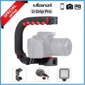 Ulanzi U-Grip Pro Triple Shoe Mounts Camera/Smartphone Handle Grip - Black