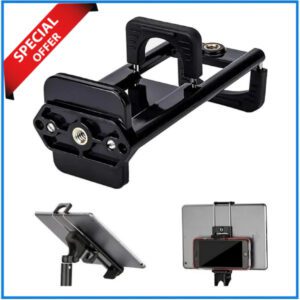 Yunteng IPAD Multifunctional Dual Clip Holder for Smartphone & Ipad - Black