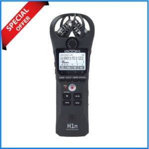 Zoom H1n 2-Input / 2-Track Portable Digital Handy Sound Recorder with Onboard X/Y Microphone-Black