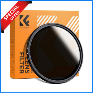 K&F Concept 77mm KF01.1113 ND2-ND400 Variable Neutral Density ND Filter - Black