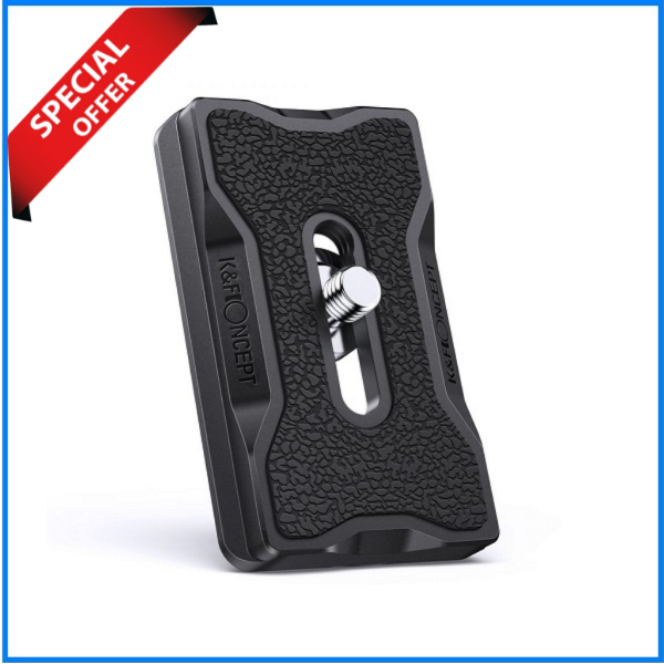 K&F Concept KF31.030 KF-28 Series Head Camera Tripod Quick Release Mounting Plate - Black