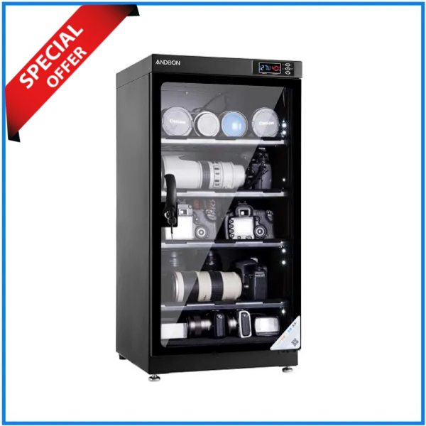 ANDBON AD-100S Digital Electronic Dry Cabinet with LED Display (100L) - Black