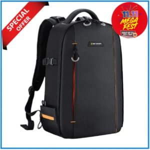 K&F Concept KF13.140 Multifunctional Waterproof Beta Lightweight Camera Backpack - Black