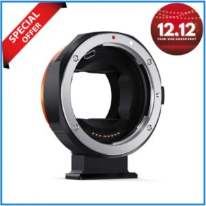 K&F Concept KF06.466 Canon EF-Sony E Mount Auto Focus Electronic Professional Lens Adapter (EF-E IV AF) - Black