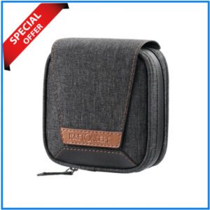 K&F Concept KF13.117 4-Pocket Water-Resistant Shockproof Filter Pouch Case Bag for Maximum Size to Fit Circular Filter (95mm) - Grey