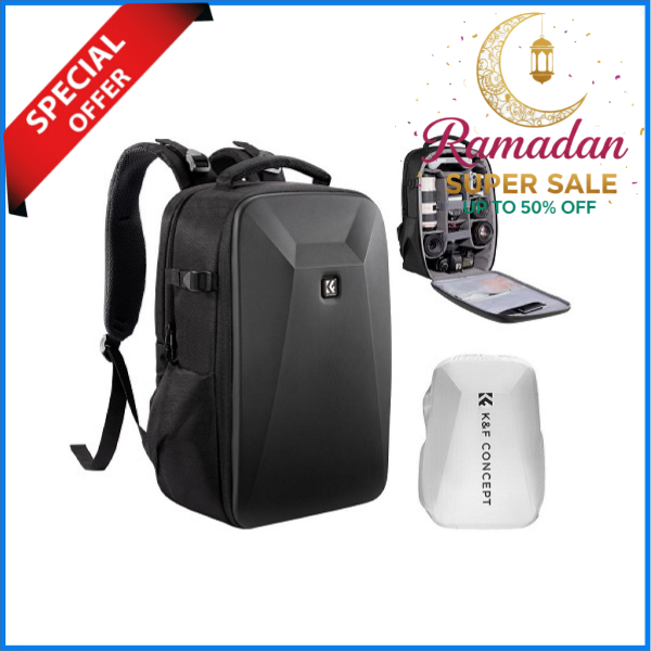 K&F Concept KF13.134 Multifunctional Waterproof Hardshell Lightweight Camera Backpack with 15.6