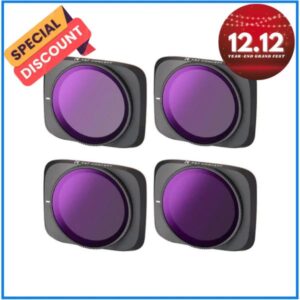 K&F Concept SKU.1951 DJI AIR 2S 4pcs Drone Filter Set (ND8/PL+ND16/PL+ND32/PL+ND64/PL) with a Set of 2 Pair Propellers for Drone AIR 2S - Black