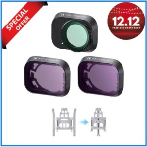 K&F Concept SKU.1956 NANO-X Series Drone Filter Set (CPL+ND8+ND16) for DJI Mini3/DJI Mini3 Pro – Black