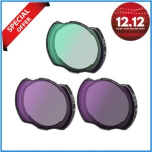 K&F Concept SKU.1979 DJI Avata NANO-X Series Drone Filter Set 3pcs (CPL+ND8+ND16) with Anti-Reflection Waterproof & Scratch-Resistant - Black