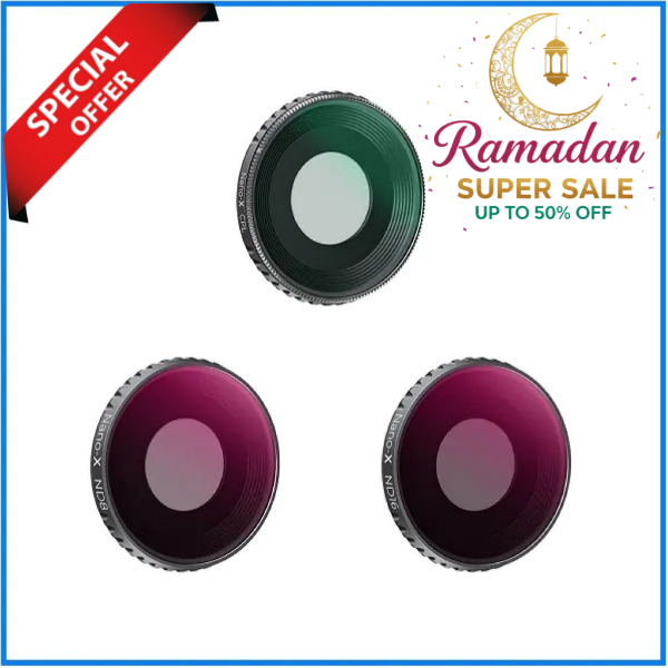 K&F Concept SKU.2001 DJI Osmo Action 3 NANO-X Series 8K Ultra HD 3pcs (CPL+ND8+ND16) with Anti-Reflection Waterproof & Scratch-Resistant - Black