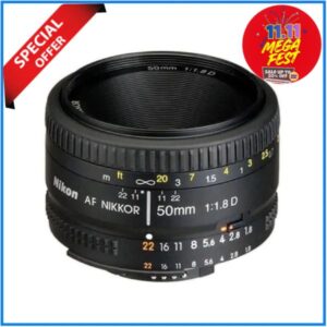 Nikon AF NIKKOR 50mm f/1.8D Prime Lens (USED) - Black