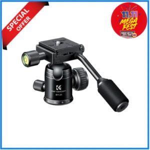 K&F Concept KF31.049 BH-26 8KG Load Capacity 360° Rotation Professinal Video Head – Black