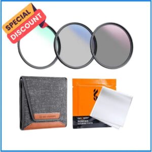 K&F Concept SKU.1942V1 67mm MCUV+CPL+ND4 Lens Filter Kit with Lens Cleaning Cloth and Filter Bag - Combo Pack