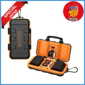 K&F Concept KF31.079 Camera Battery & Memory Card Waterproof and Shockproof Hard Case - Black