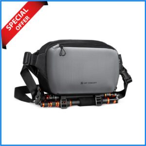K&F Concept KF13.157 Multifunctional Waterproof Alpha Camera Sling Shoulder Bag (10L) - Grey Black
