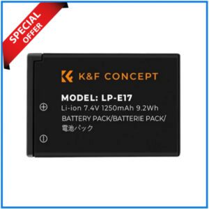 K&F Concept KF28.0014V3 Canon LP-E17 1250mAh Rechargeable Battery - Black