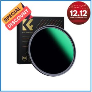 K&F Concept 77mm KF01.977 Neutral Density ND1000 NANO-X PRO MRC Fixed ND Filter - Black