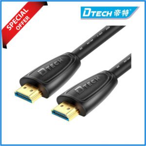 DTECH DT-H008 HDMI Male To HDMI Male Gold-Plated Copper Build Cable (11 Meter) - Black