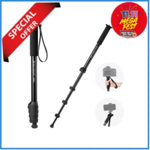 K&F Concept KF09.138 MS-16 Lightweight Aluminum Portable Professional Monopod - Black