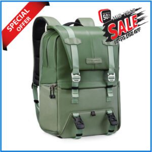 K&F Concept KF13.087AV9 Multifunctional Waterproof Beta Lightweight Leather Camera Backpack with 15.6