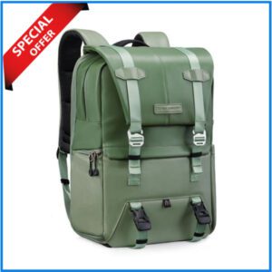 K&F Concept KF13.087AV9 Multifunctional Waterproof Beta Lightweight Leather Camera Backpack with 15.6