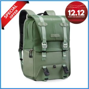 K&F Concept KF13.087AV9 Multifunctional Waterproof Beta Lightweight Leather Camera Backpack with 15.6