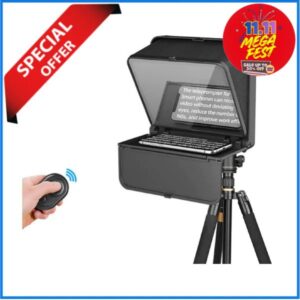 LENSGO TC7S Portable Professional Teleprompter for Smartphones - Black