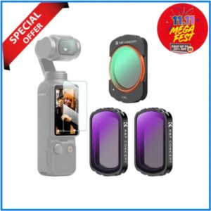 K&F Concept SKU.2094 DJI Osmo Pocket 3 NANO-X Series 8K Ultra HD 3pcs Filter Set (CPL+ND4+ND8) - Black