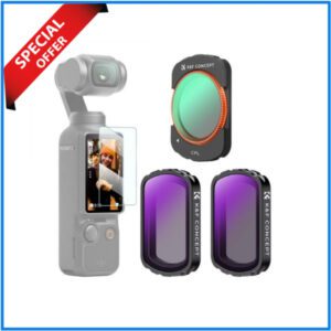 K&F Concept SKU.2094 DJI Osmo Pocket 3 NANO-X Series 8K Ultra HD 3pcs Filter Set (CPL+ND4+ND8) - Black