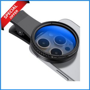 K&F CONCEPT KF01.2676 Clip-On 52mm Smartphone Circular Polarizer CPL Filter - Black