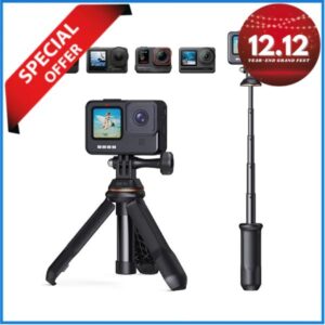 K&F Concept KF09.133V3 MS-10 Extendable Selfie Stick Tripod for Action Cameras - Black