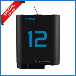 TELESIN SO-ECB-02-TGP 1720mAh Lithium-Ion Battery for GoPro HERO 9/10/11/12 -  Black