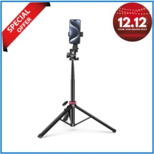 Ulanzi MT-78 Extendable Cold Shoe Quick Release Portable Tripod for Camera & Smartphone - Black