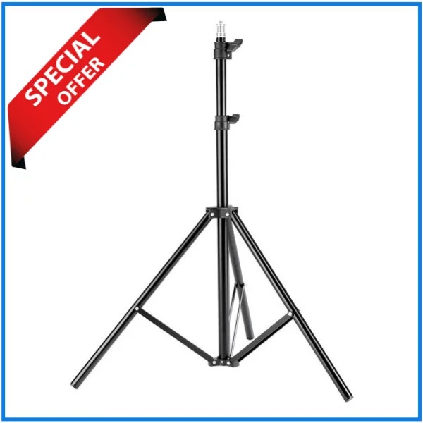 NEEWER PRO Stativo Per Luce Fotografica 260 Cm, Carico 5 Kg, In Metallo, Pieghevole, Con Vite 1/4 E 5/8, 2 Pezzi