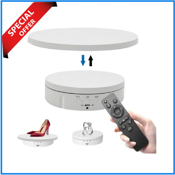 HIVE RT200 3-in-1 Remote Control Electric Turntable Smart Rotating Display Stand - White