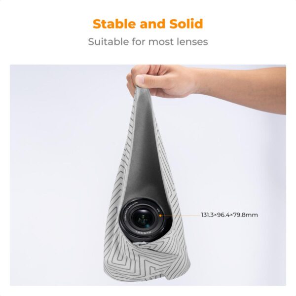 K&F Concept KF13.170 Camera Lens Microfiber Magic Cleaning Cloth (35*35cm) - Grey - Image 3